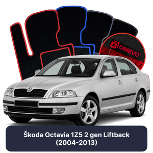 Dywaniki Welurowe OMEVO do Škoda Octavia 1Z5 2 gen Liftback (2004-2013)