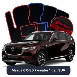 Dywaniki Welurowe OMEVO do Mazda CX-80 7-osobowy 1 gen SUV (2024-2026)