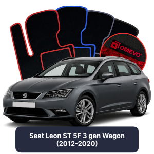 Dywaniki Welurowe OMEVO do Seat Leon ST 5F 3 gen Kombi (2012-2020)
