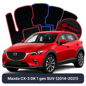 Dywaniki Welurowe OMEVO do Mazda CX-3 DK 1 gen SUV (2014-2021)