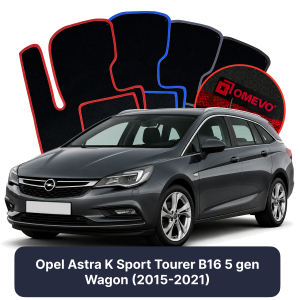 Dywaniki Welurowe OMEVO do Opel Astra K Sport Tourer B16 5 gen Kombi (2015-2021)