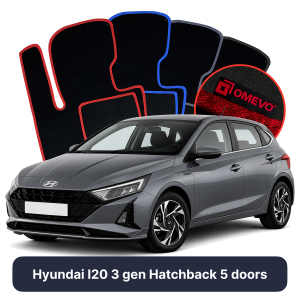 Dywaniki Welurowe OMEVO do Hyundai I20 3 gen Hatchback 5 drzwi (2020-2026)