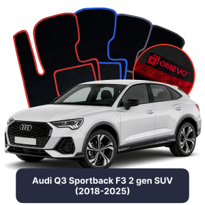Dywaniki Welurowe OMEVO do Audi Q3 Sportback F3 2 gen SUV (2018-2025)