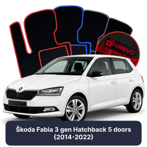 Dywaniki Welurowe OMEVO do Škoda Fabia 3 gen Hatchback 5 drzwi (2014-2022)