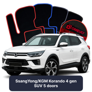 Dywaniki Welurowe OMEVO do SsangYong/KGM Korando 4 gen SUV 5 drzwi (2019-2026)