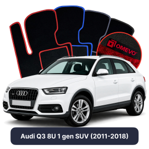 Dywaniki Welurowe OMEVO do Audi Q3 8U 1 gen SUV (2011-2018)