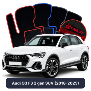 Dywaniki Welurowe OMEVO do Audi Q3 F3 2 gen SUV (2018-2025)