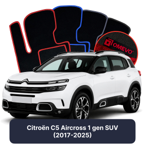 Dywaniki Welurowe OMEVO do Citroën C5 Aircross 1 gen SUV (2017-2025)
