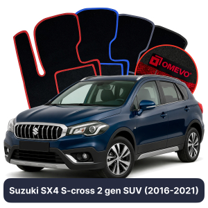 Dywaniki Welurowe OMEVO do Suzuki SX4 S-cross 2 gen SUV (2016-2021)
