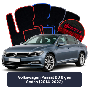 Dywaniki Welurowe OMEVO do Volkswagen Passat B8 8 gen Sedan (2014-2022)