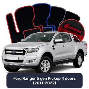 Dywaniki Welurowe OMEVO do Ford Ranger  5 gen Pick-up 4 drzwi (2011-2022)