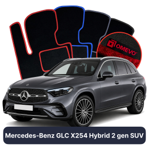 Dywaniki Welurowe OMEVO do Mercedes-Benz GLC X254 Hybryda 2 gen SUV (2022-2026)