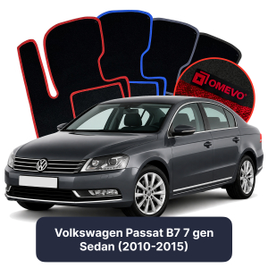 Dywaniki Welurowe OMEVO do Volkswagen Passat B7 7 gen Sedan (2010-2015)