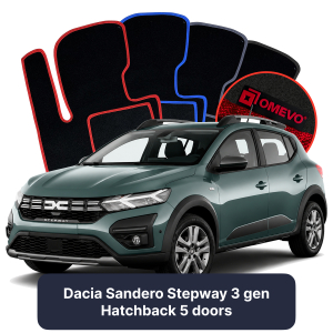Dywaniki Welurowe OMEVO do Dacia Sandero Stepway 3 gen Hatchback 5 drzwi (2020-2026)