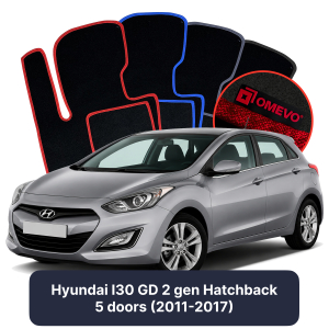 Dywaniki Welurowe OMEVO do Hyundai I30 GD 2 gen Hatchback 5 drzwi (2011-2017)