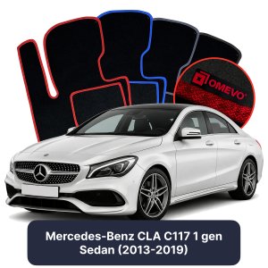 Dywaniki Welurowe OMEVO do Mercedes-Benz CLA C117 1 gen Sedan (2013-2019)