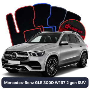 Dywaniki Welurowe OMEVO do Mercedes-Benz GLE 300D W167 2 gen SUV (2019-2026)