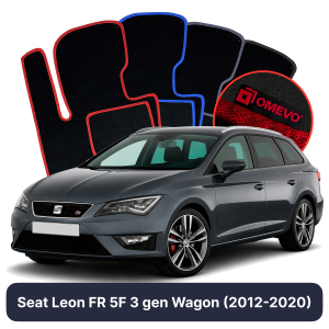 Dywaniki Welurowe OMEVO do Seat Leon FR 5F 3 gen Kombi (2012-2020)