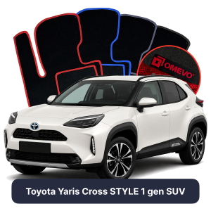 Dywaniki Welurowe OMEVO do Toyota Yaris Cross STYLE 1 gen SUV (2020-2026)
