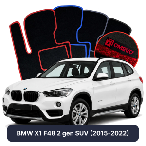 Dywaniki Welurowe OMEVO do BMW X1 F48 2 gen SUV (2015-2022)