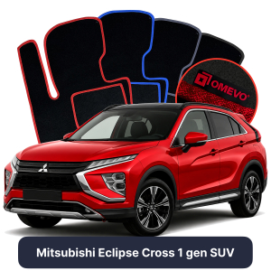 Dywaniki Welurowe OMEVO do Mitsubishi Eclipse Cross 1 gen SUV (2018-2026)