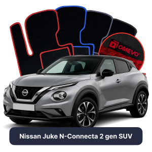 Dywaniki Welurowe OMEVO do Nissan Juke N-Connecta 2 gen SUV (2019-2026)