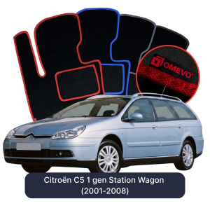 Dywaniki Welurowe OMEVO do Citroën C5 1 gen Kombi (2001-2008)