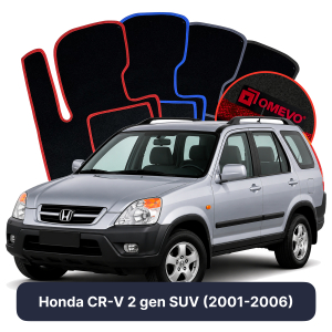 Dywaniki Welurowe OMEVO do Honda CR-V 2 gen SUV (2001-2006)