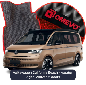 OMEVO 5D Pro EVA Dywaniki do Volkswagen California Beach 
4 - osobowy 7 gen Minivan 5 drzwi (2025-2026)