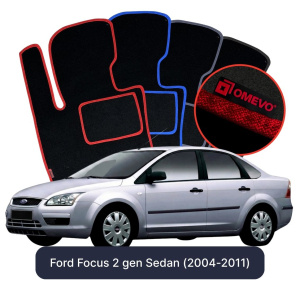 Dywaniki Welurowe OMEVO do Ford Focus 2 gen Sedan (2004-2011)