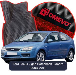 OMEVO 5D Pro EVA Dywaniki do Ford Focus 2 gen Hatchback 3 drzwi (2004-2011)