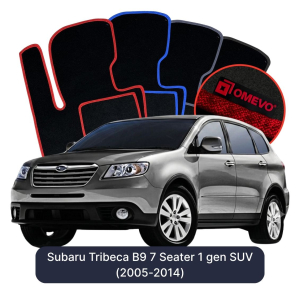 Dywaniki Welurowe OMEVO do Subaru Tribeca B9 7-osobowy 1 gen SUV (2005-2014)