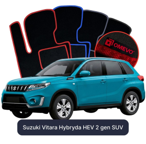 Dywaniki Welurowe OMEVO do Suzuki Vitara Hybryda HEV 2 gen SUV (2015-2026)