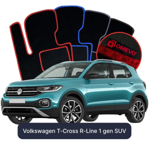 Dywaniki Welurowe OMEVO do Volkswagen T-Cross R-Line 1 gen SUV (2018-2026)