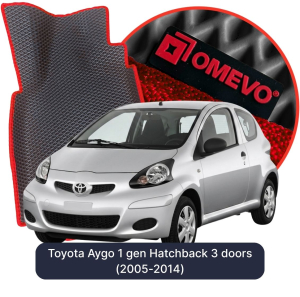 OMEVO 5D Pro EVA Dywaniki do Toyota Aygo 1 gen Hatchback 3 drzwi (2005-2014)