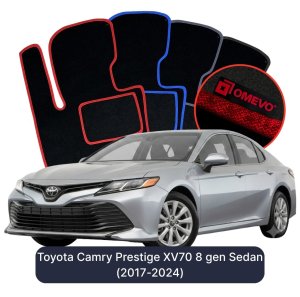 Dywaniki Welurowe OMEVO do Toyota Camry Prestige XV70 8 gen Sedan (2017-2024)