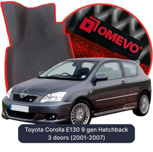 OMEVO 5D Pro EVA Dywaniki do Toyota Corolla E130 9 gen Hatchback 3 drzwi (2001-2007)