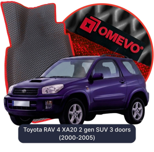 OMEVO 5D Pro EVA Dywaniki do Toyota RAV 4 XA20 2 gen SUV 3 drzwi (2000-2005)