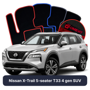 Dywaniki Welurowe OMEVO do Nissan X-Trail 5-Osobowy T33 4 gen SUV (2021-2026)
