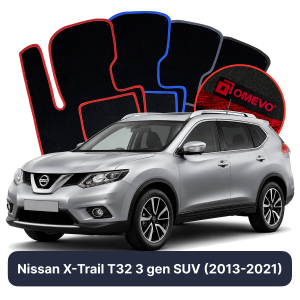 Dywaniki Welurowe OMEVO do Nissan X-Trail T32 3 gen SUV (2013-2021)