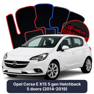 Dywaniki Welurowe OMEVO do Opel Corsa E X15 5 gen Hatchback 5 drzwi (2014-2019)