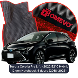 OMEVO 5D Pro EVA Dywaniki do Toyota Corolla Przed Lift <2022 E210 Hybryda 12 gen Hatchback 5 drzwi (2018-2026)