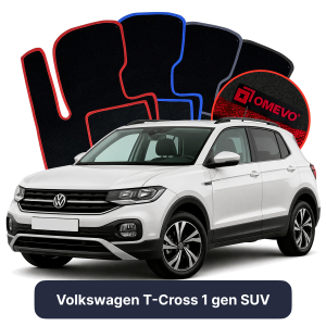 Dywaniki Welurowe OMEVO do Volkswagen T-Cross 1 gen SUV (2018-2026)