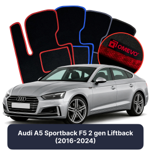 Dywaniki Welurowe OMEVO do Audi A5 Sportback F5 2 gen Liftback (2016-2024)