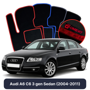 Dywaniki Welurowe OMEVO do Audi A6 C6 3 gen Sedan (2004-2011)