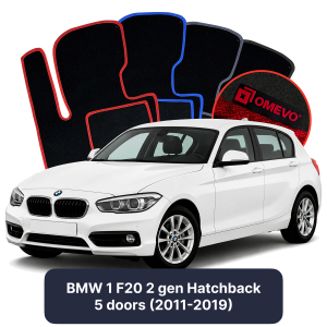 Dywaniki Welurowe OMEVO do BMW 1 F20 2 gen Hatchback 5 drzwi (2011-2019)