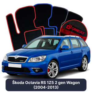 Dywaniki Welurowe OMEVO do Škoda Octavia RS 1Z5 2 gen Kombi (2004-2013)