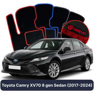 Dywaniki Welurowe OMEVO do Toyota Camry XV70 8 gen Sedan (2017-2024)