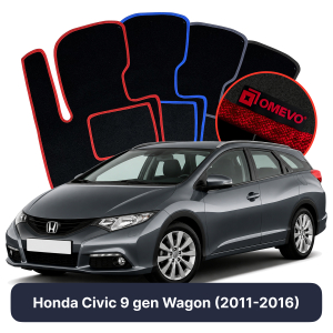 Dywaniki Welurowe OMEVO do Honda Civic 9 gen Kombi (2011-2016)