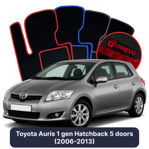Dywaniki Welurowe OMEVO do Toyota Auris 1 gen Hatchback 5 drzwi (2006-2013)